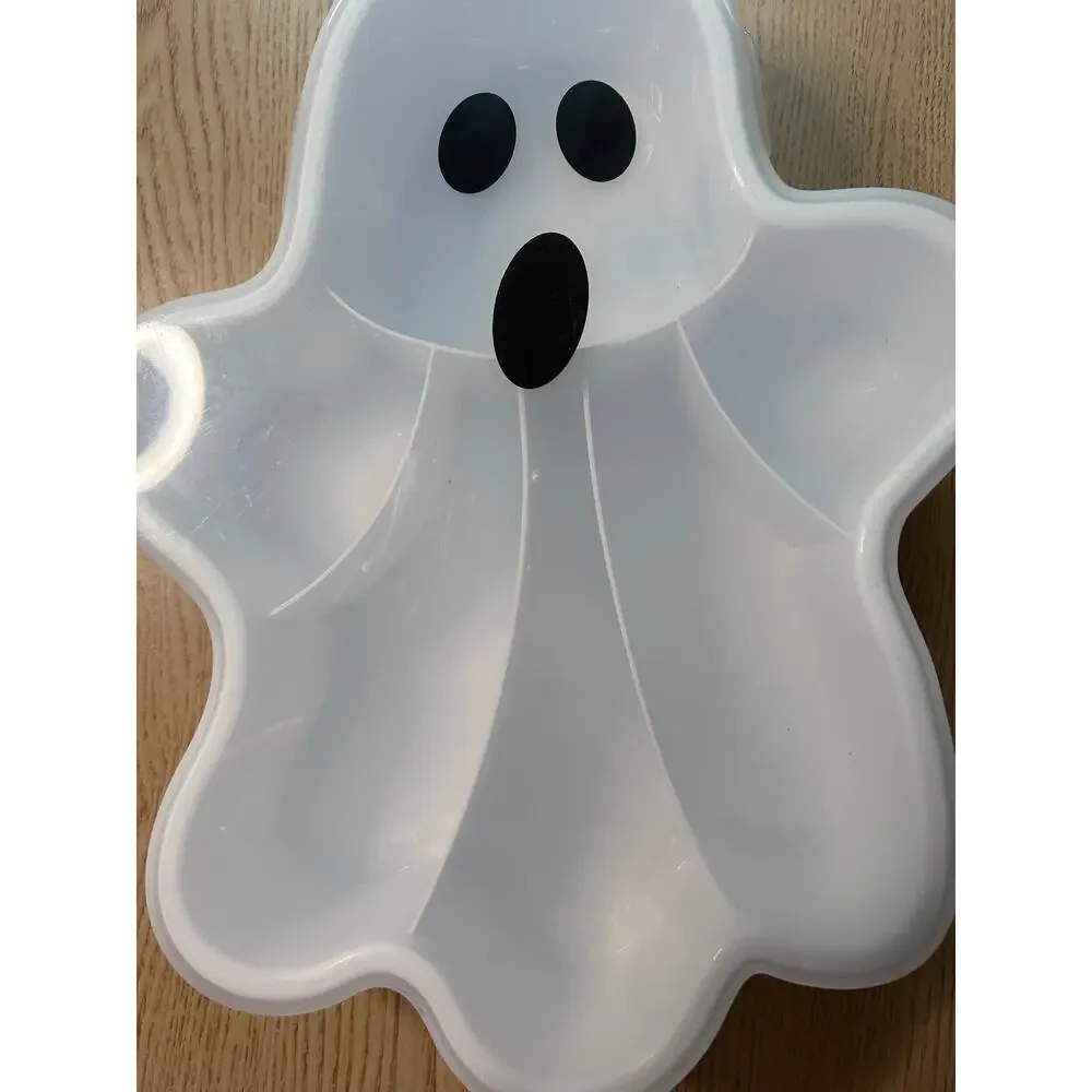 New Cook With Color Halloween🎃Plastic Ghost👻Snack Box Container Lid 12.5”x9.5”